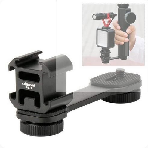 Ulanzi PT-3 Triple Cold Shoe Gimbal Microphone Mount